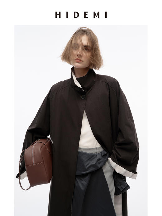 HIDEMI 进口荔枝牛皮togo皮波士顿多功能斜跨手提包 中号 商品图8