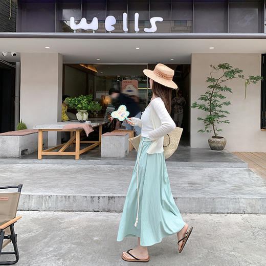 <曾小咸推荐> 【薄荷曼波】腰绳半身裙 商品图4