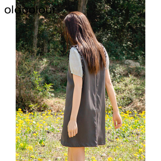 oldcolour欧珂夏季新中式短袖背心裙连衣裙两件套装P27101019 商品图4