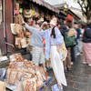 <曾小咸推荐> 【街头漫步】蓝色衬衫+背心半裙套装 商品缩略图4
