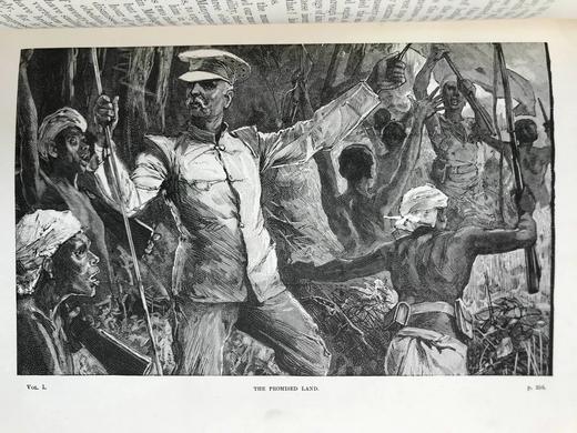 约19世纪后期 亨利·莫顿·斯坦利《最黑暗的非洲》（卷2） 数十幅插图 漆布精装16开 商品图9