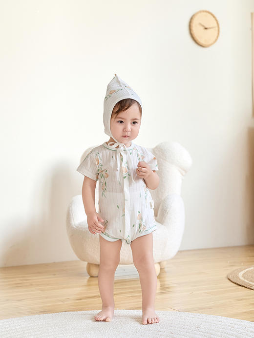 【360°肌肤自由呼吸】婴儿包屁衣短袖抗菌新生儿衣服透气男女宝宝三角哈衣薄款连体衣 商品图3