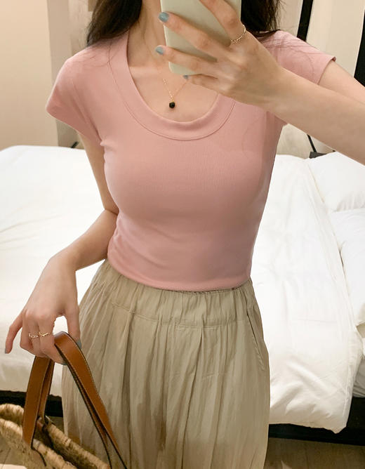 <曾小咸推荐> 6色正肩短袖 原价79/件  前2000单活动49/件 95/两件！【预售款，预计7-15天发货】 商品图9