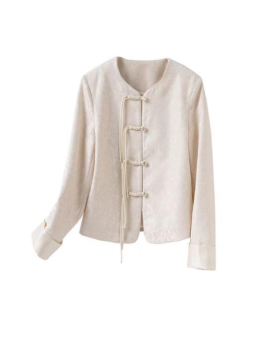 （NO 退）赔钱清 只有一件清【喜出】5851圆领米卡色休闲国风外套 商品图2