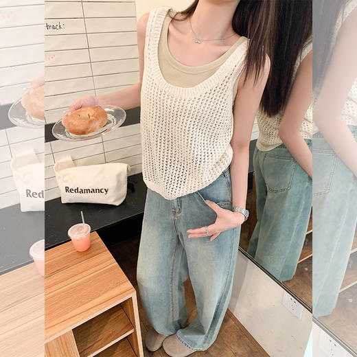 <曾小咸推荐> 【叠穿指南】真两件背心毛织 商品图1