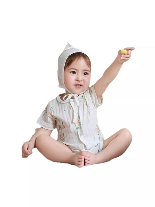 【360°肌肤自由呼吸】婴儿包屁衣短袖抗菌新生儿衣服透气男女宝宝三角哈衣薄款连体衣 商品图4