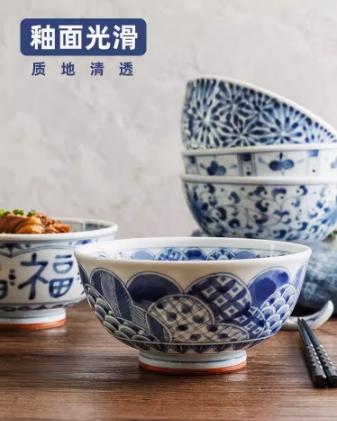 蓝凛堂菊唐草6.5英寸碗（KIKUK56） 商品图1