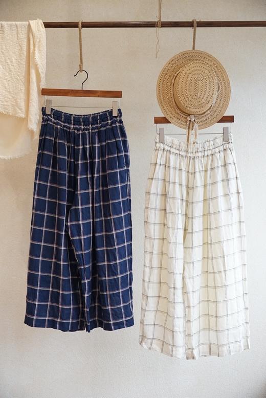 （5折）Antiquites ichi格纹阔腿裤 商品图10