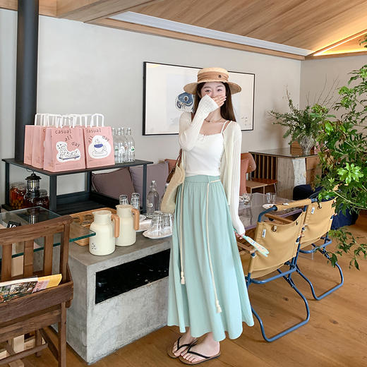 <曾小咸推荐> 【薄荷曼波】腰绳半身裙 商品图1