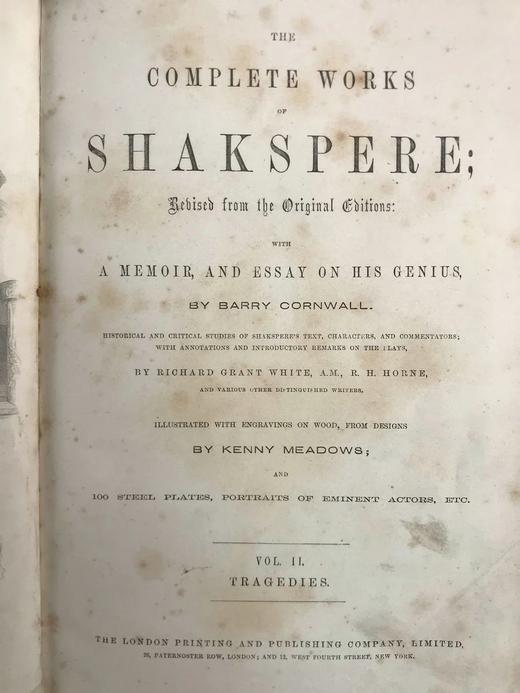 约19世纪后期 莎士比亚作品集（悲剧） 肯尼·梅多斯数百幅版画插图 真皮精装16开 商品图3