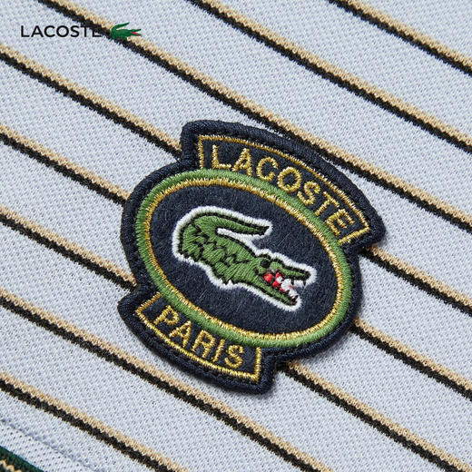 Lacoste法国鳄鱼男士短袖新款时尚条纹简约短袖POLO衫PH1221-10 商品图3