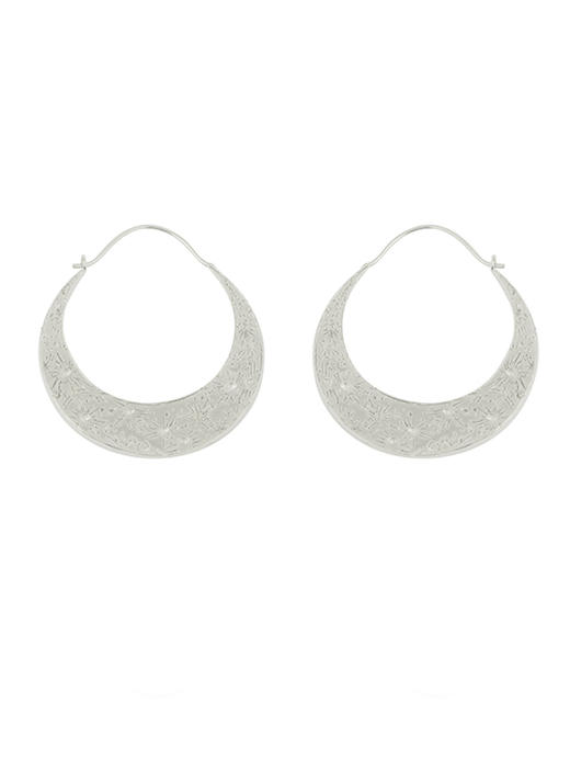 momoko｜38x35mm Large Crescent Moon Hoop Earrings [耳环 2色可选] 商品图3