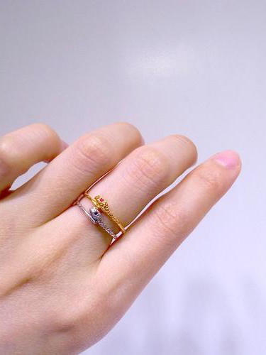 momoko｜Silver Tiny Snake Ring [戒指] 商品图1
