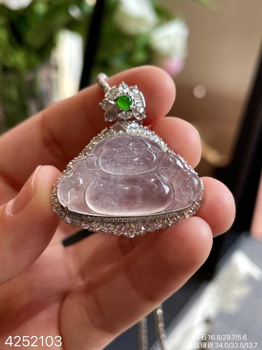 4252103，玻璃佛公吊坠。具体价格微信咨询 商品图2