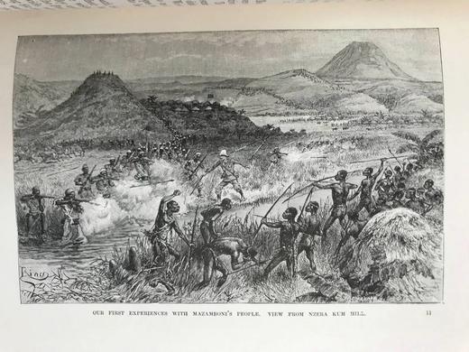 约19世纪后期 亨利·莫顿·斯坦利《最黑暗的非洲》（卷2） 数十幅插图 漆布精装16开 商品图5