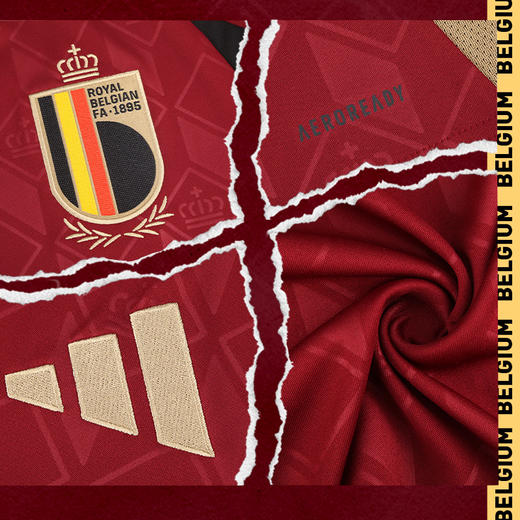 小李子ADIDAS阿迪达斯欧洲杯2024比利时队球迷版主场球衣成人男IQ0769 商品图2