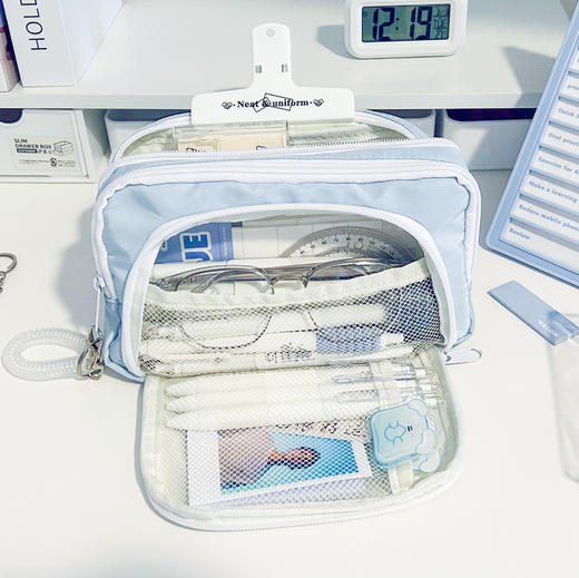 【超实用！】新款学生笔袋ins大容量简约前开窗文具盒少女化妆包 商品图2