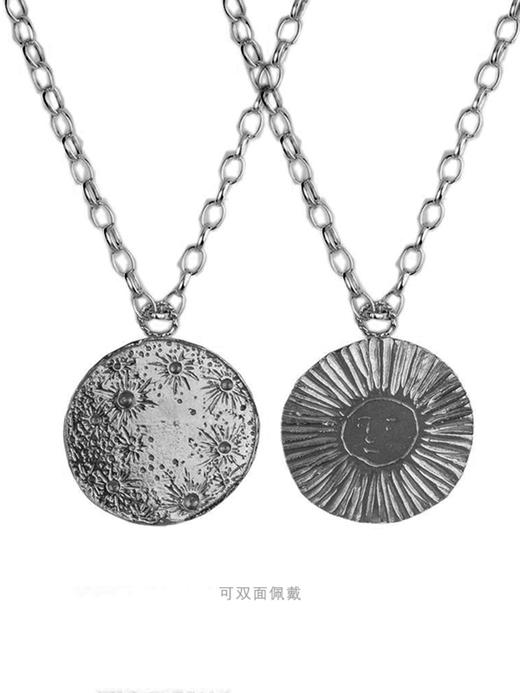 momoko｜25mm Large Moon & Sun Reversible Disc Choker [ 项链 ] 商品图3