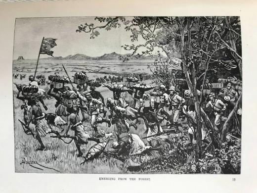 约19世纪后期 亨利·莫顿·斯坦利《最黑暗的非洲》（卷2） 数十幅插图 漆布精装16开 商品图6