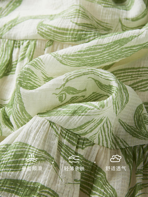 【专属特价】熙世界清新减龄小衫女2025夏款宽松舒适衬衫 商品图1