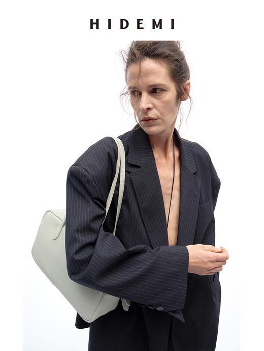 HIDEMI 进口荔枝牛皮togo皮波士顿多功能斜跨手提包 中号 商品图6