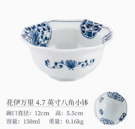 蓝凛堂花伊万里八角小钵（HNI8KK） 商品图0