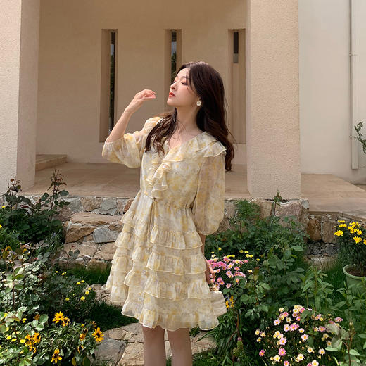 金蘑菇菇 温室精灵 人间四月天 小个子轻奢裙子 商品图4