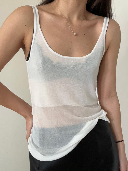 TU｜C04SS24-KW02 针织背心 [ 黑 / 白 / 灰 ] 商品图2