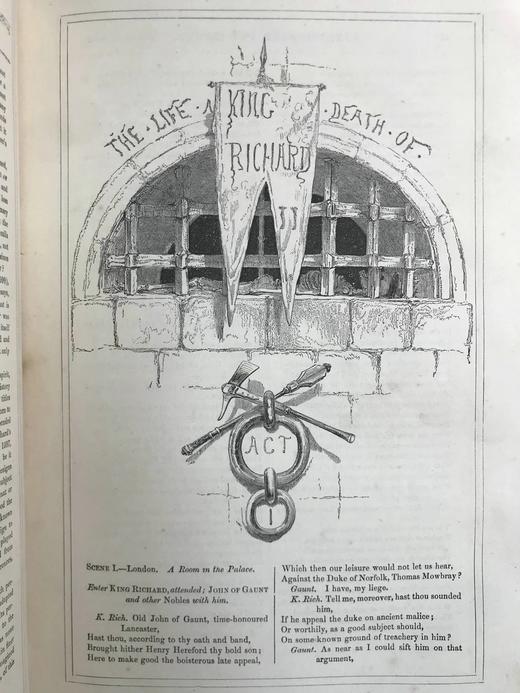 他把理查三世画成猪！约19世纪后期 莎士比亚作品集（历史剧与诗集） 肯尼·梅多斯数百幅版画插图 真皮精装16开 商品图14