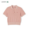 Lacoste法国鳄鱼女装新款时尚短款纯色舒适短袖POLO衫DF7185-10 商品缩略图0