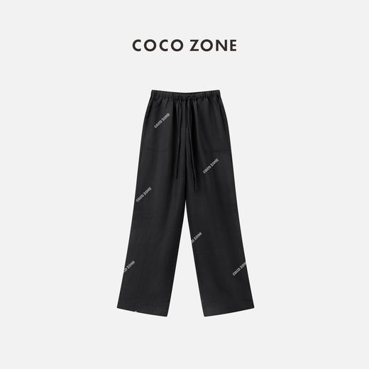 COCO ZONE夏季松紧腰抽绳休闲裤纯色百搭直筒裤CC2B0491 商品图0