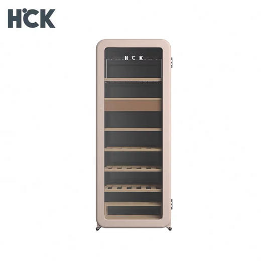 HCK哈士奇208-RA侘寂风红酒柜家用恒温恒湿茶叶嵌入式客厅超薄冰吧冰箱 商品图3