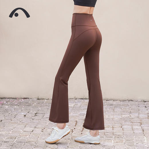 2024爱暇步春夏新品瑜伽运动健身跑步运动九分喇叭裤X43093NSM 商品图5