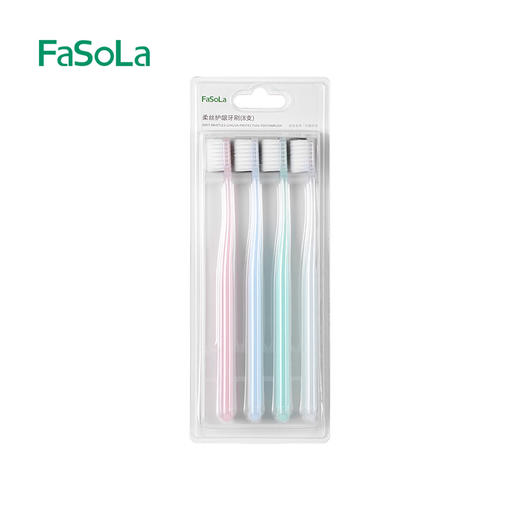 FaSoLa柔丝护龈牙刷家用情侣细丝软毛牙缝清洁男女士专用家庭装 商品图5