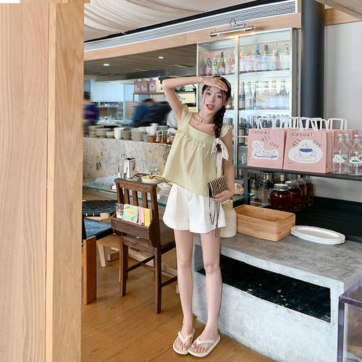 <曾小咸推荐>绿色吊带上衣   商品图1