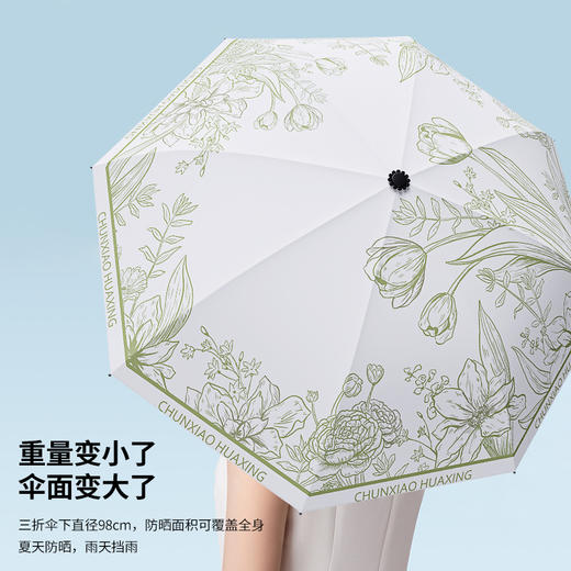 「UPF50+黑胶古风伞！晴雨两用」创意伞具防晒遮阳伞 黑胶隔热手动三折反向雨伞umbrella晴雨伞居家日用 商品图1