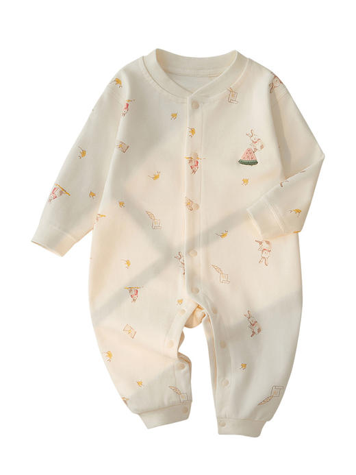 【云柔触感 无拘无束】婴儿连体衣秋季纯棉长袖长裤新生宝宝哈衣婴儿衣服全棉婴 儿服秋装 商品图4