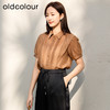 oldcolour欧珂夏季莱赛尔天丝雪纺上衣女小众设计感衬衫P24011191 商品缩略图1