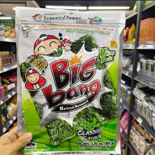 泰国小老板big bag原味特大片装烤紫菜-54g（6.25gX8包） 商品图0