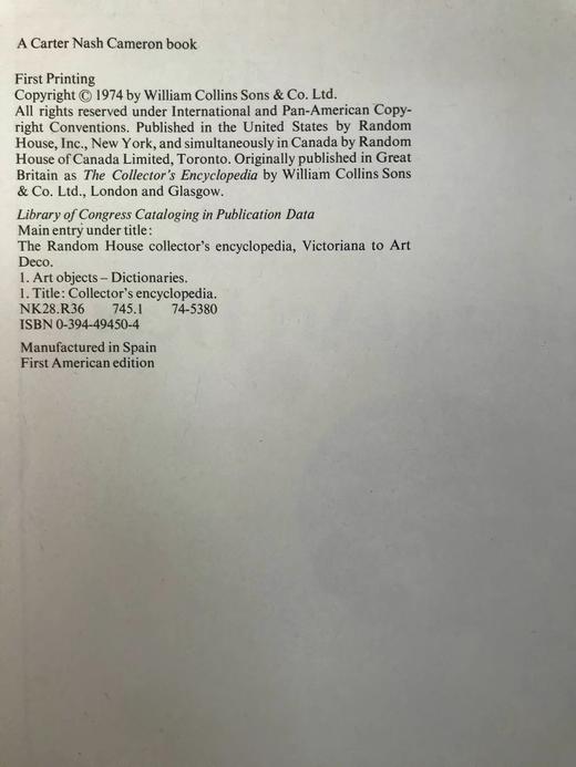 兰登书屋收藏者百科全书，从维多利亚时代到装饰派艺术 数百幅插图 精装16开 商品图4
