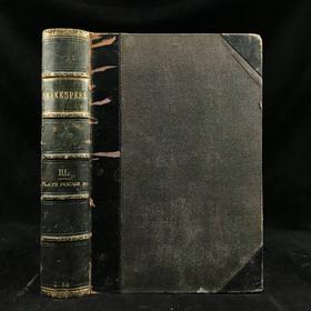 他把理查三世画成猪！约19世纪后期 莎士比亚作品集（历史剧与诗集） 肯尼·梅多斯数百幅版画插图 真皮精装16开