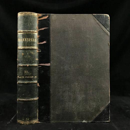 他把理查三世画成猪！约19世纪后期 莎士比亚作品集（历史剧与诗集） 肯尼·梅多斯数百幅版画插图 真皮精装16开 商品图0