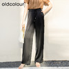 oldcolour欧珂夏季纯色抽绳弹力松紧腰休闲阔腿裤女P25073107 商品缩略图2