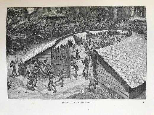 约19世纪后期 亨利·莫顿·斯坦利《最黑暗的非洲》（卷2） 数十幅插图 漆布精装16开 商品图7