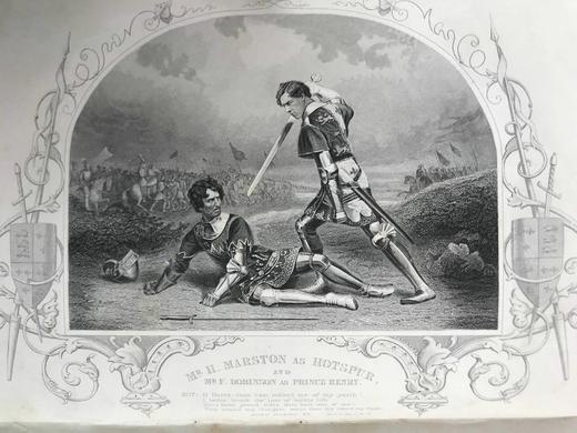 他把理查三世画成猪！约19世纪后期 莎士比亚作品集（历史剧与诗集） 肯尼·梅多斯数百幅版画插图 真皮精装16开 商品图9