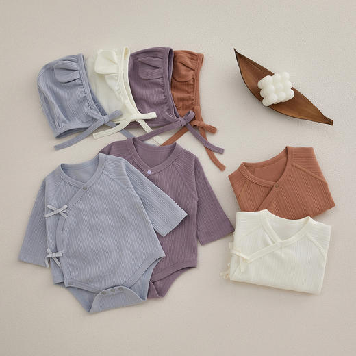 【专注新生肌！柔软会呼吸】新生婴儿儿衣服初生宝宝包屁衣春秋季纯棉连体衣三角哈衣婴儿睡衣 商品图0