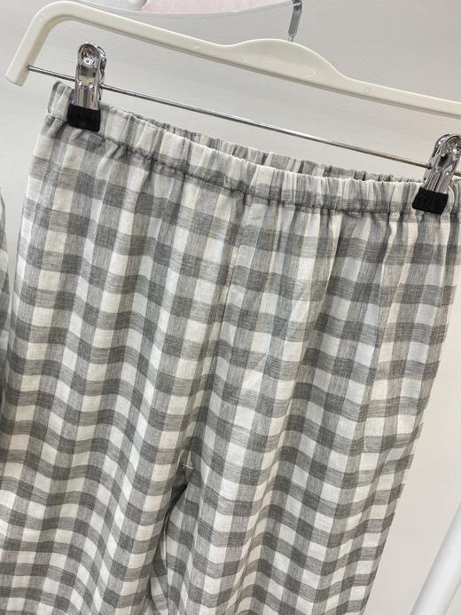 限时特惠#男款期盼纱布短袖中裤套装 全棉加大纱布大格子睡衣家居服 商品图6