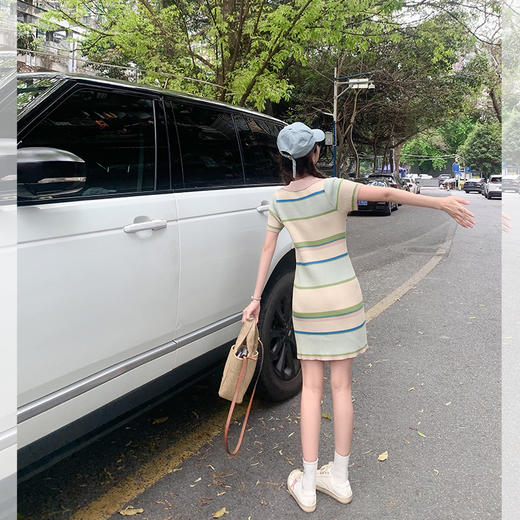 <曾小咸推荐> 【夏日女友】彩色条纹连衣裙 商品图4
