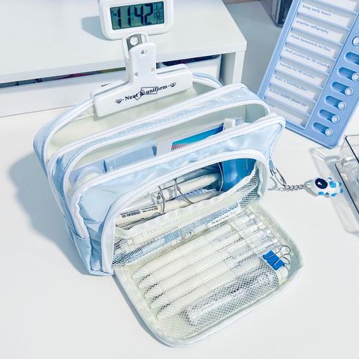 【超实用！】新款学生笔袋ins大容量简约前开窗文具盒少女化妆包 商品图1