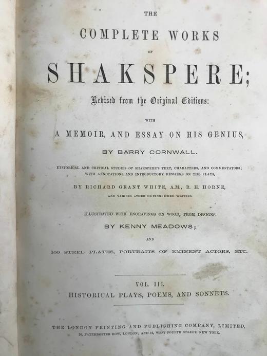 他把理查三世画成猪！约19世纪后期 莎士比亚作品集（历史剧与诗集） 肯尼·梅多斯数百幅版画插图 真皮精装16开 商品图2